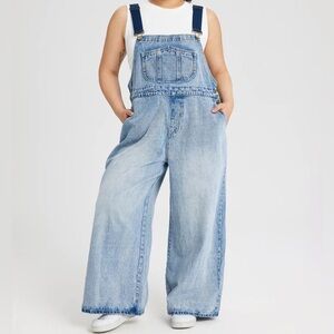 Cider DENIM POCKET WIDE LEG JUMPSUIT CURVES & PLUS, WOMEN SIZE 2XL